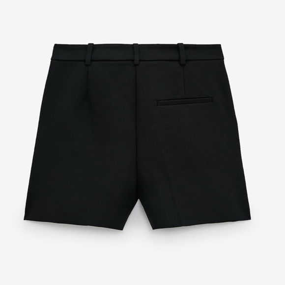 Zara Black High Waisted Shorts with gold buttons NWT - Picture 3 of 7